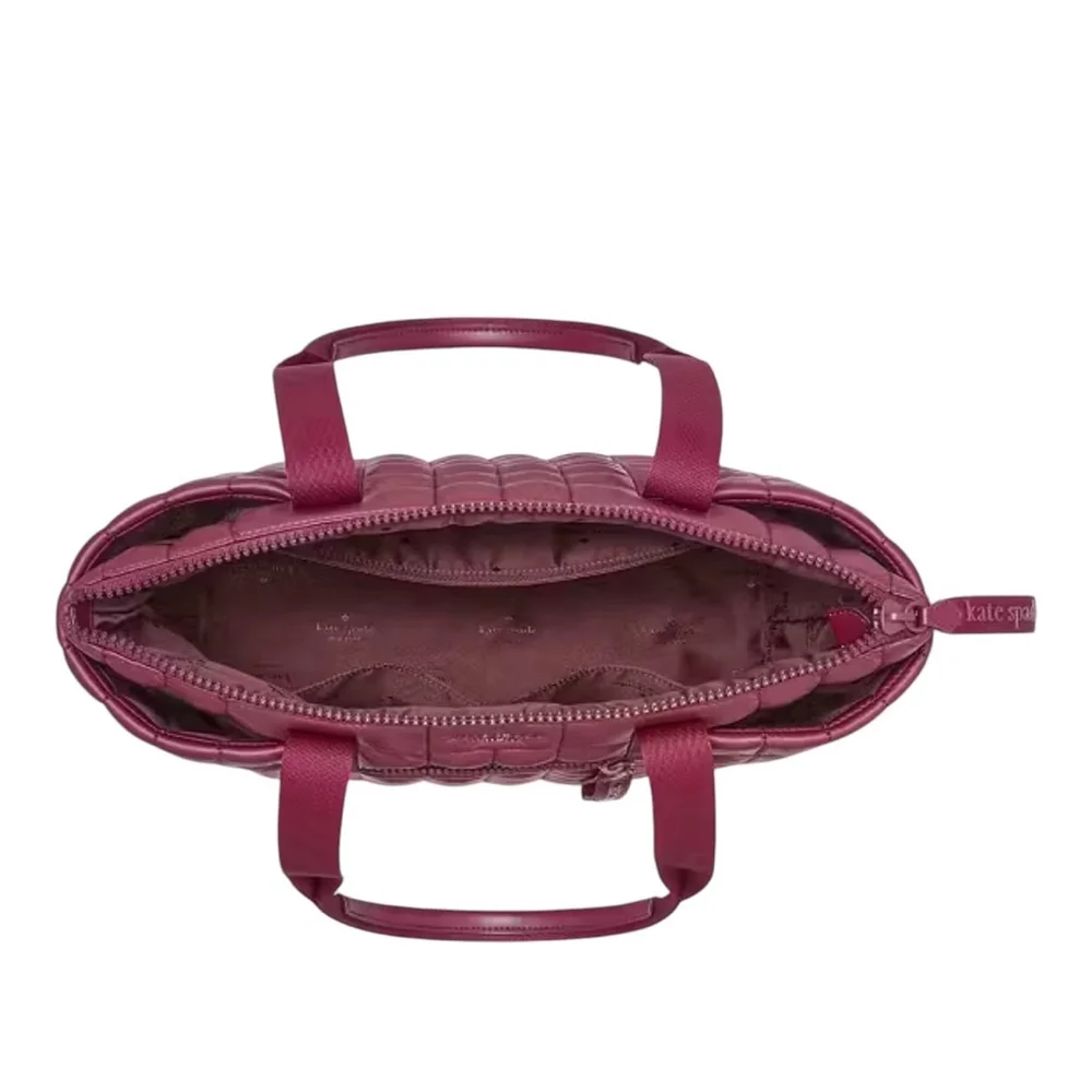Kate Spade‎ Camden Quilted Medium Tote Burgundy Bag Purse
